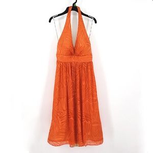 Rare Kay Unger Ginger vintage style halter dress